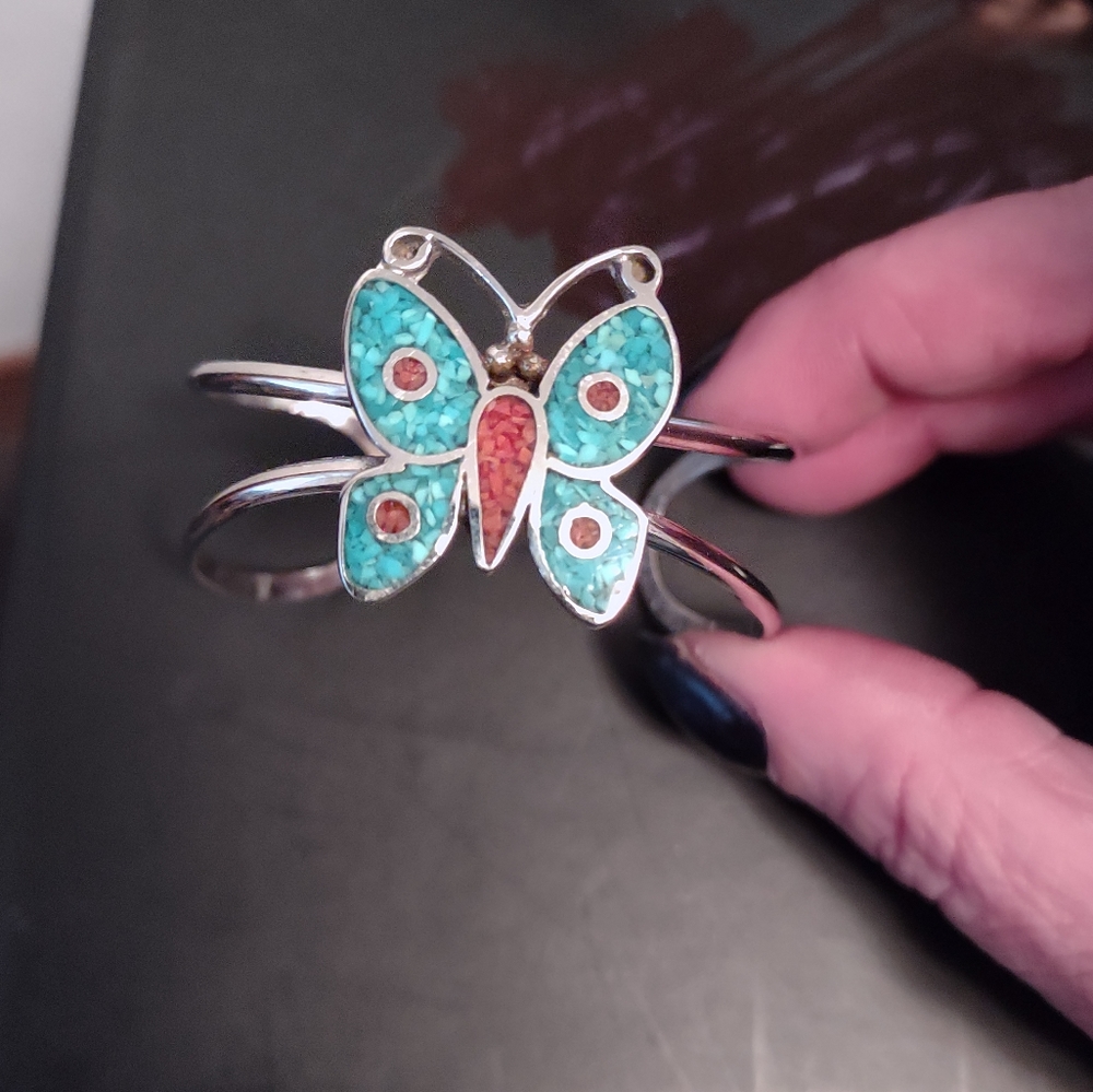 Butterfly cuff bracelet